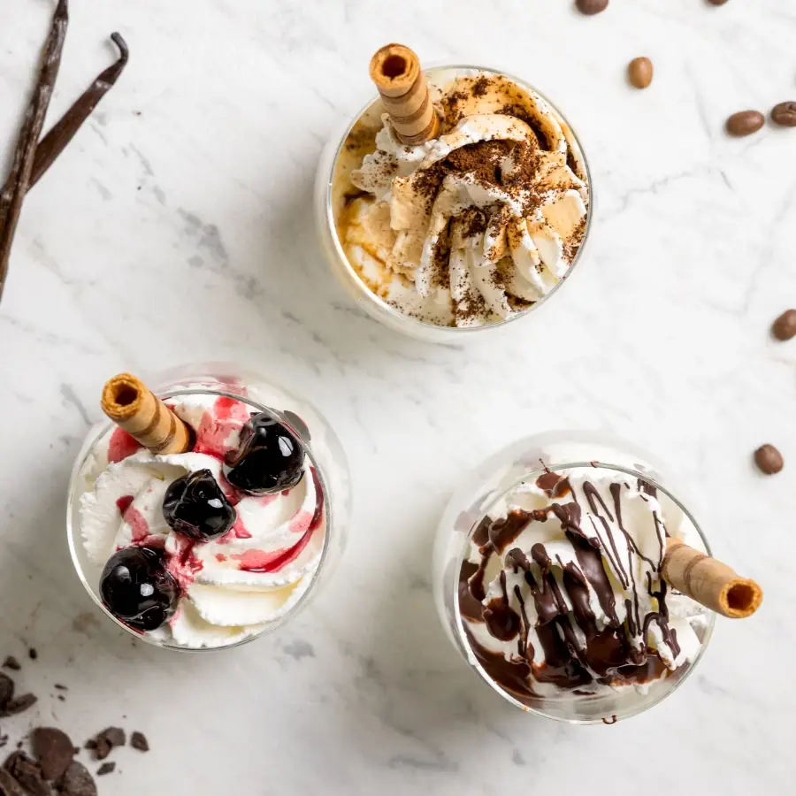 affogato al caffe cioccolato e amarena a sondrio